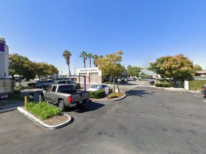Street level view of the address for Dr. Luis Favela Cardona in Anaheim