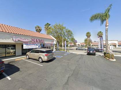 Street level view of the address for Dr. Young Kim in Anaheim