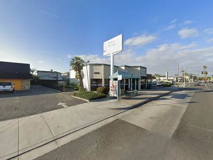 Street level view of the address for Mike M Kang Dental Corp in Anaheim